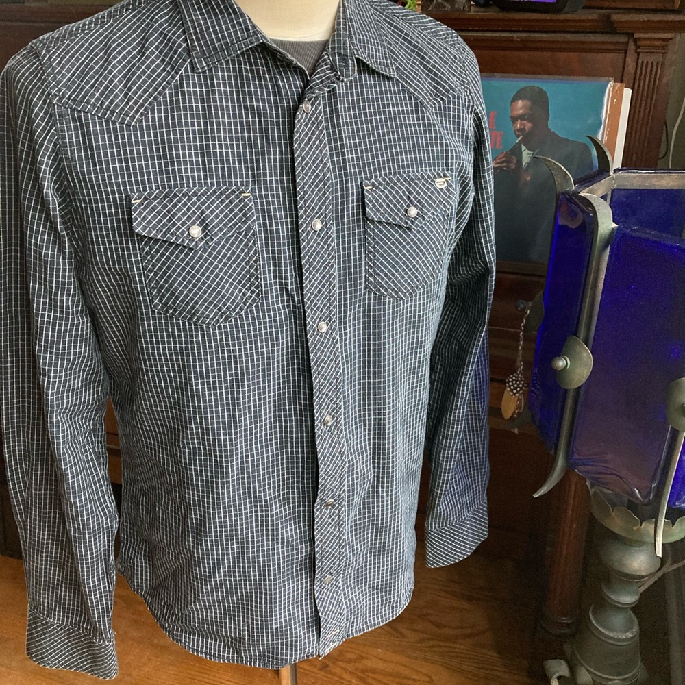 Diesel Industry Brand Western Snap Shirt Large